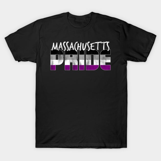 Massachusetts Pride Asexual Flag T-Shirt by wheedesign